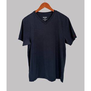 Rhone Mens Blue V-Neck Short Sleeve T-Shirt In M Cotton Blend USA Made